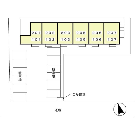 サンテラス雲雀ヶ丘の駐車場