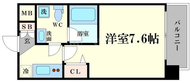 メゾンキコー難波南の間取り