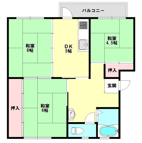 東垂水5号棟の間取り