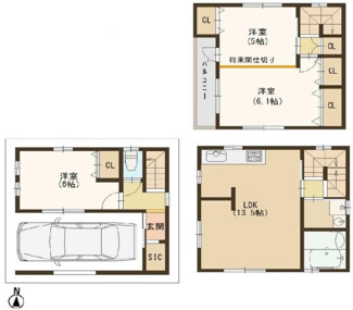 【間取り】 | 菱屋東2丁目　新築戸建