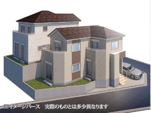 南区永田北３丁目　全２棟新築戸建ての外観パース|完成予想図です。