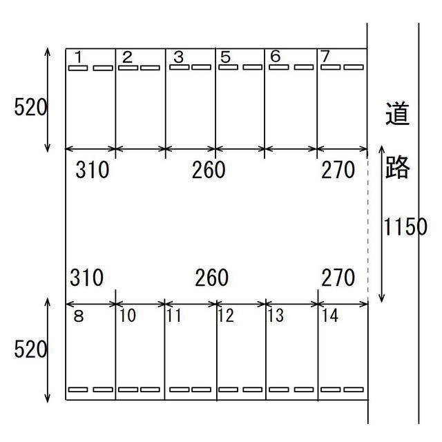 岐阜市則武の駐車場の間取り