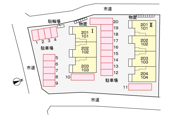 【区画図】 | ベル・フルール Ⅱ
