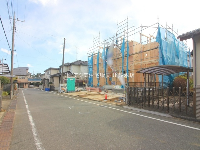 川越かすみ野２期　新築戸建の前面道路含む現地写真|北側6.0ｍ公