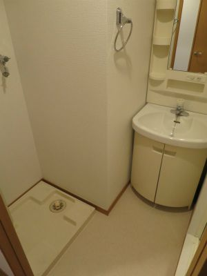 【洗面所】 | リファレンス箱崎 | ゆったりとスペースのある洗面所（別部屋2LDK写真）