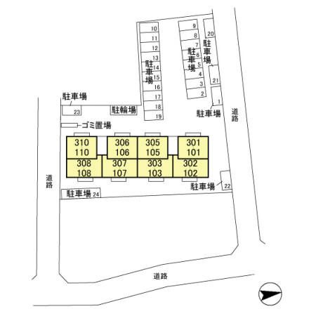 Always Friendry学園南の区画図