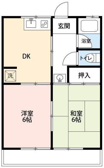【間取り】 | ハイツ井上Ａ