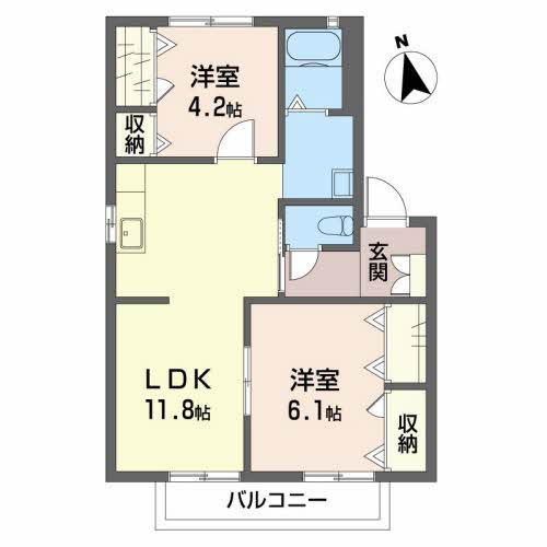 【間取り】 | ディアス北井門 Ａ棟