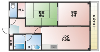 【間取り】 | 西明石ガーデンハイツ