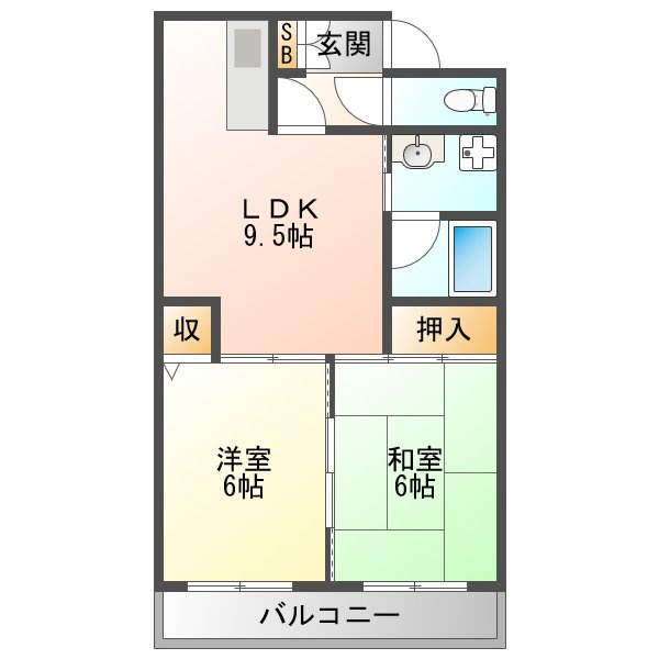 ロイヤルハイツ新北野Ⅱの間取り