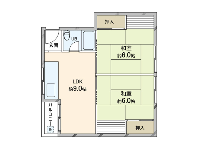 【間取り】 | 鈴蘭ハイツ