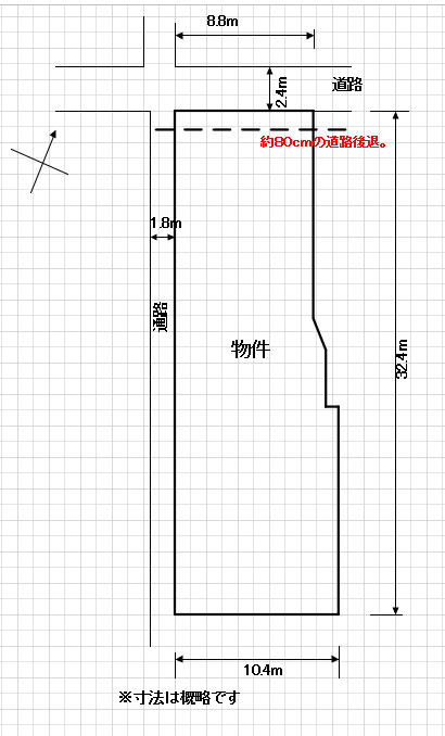 呉市川尻町東３丁目売地の土地図