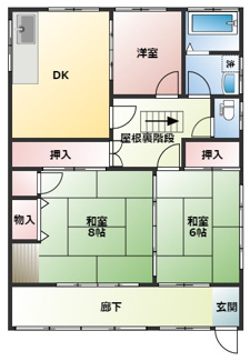 【間取り】 | 堂山貸家