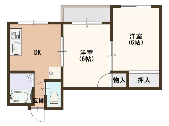 【間取り】 | 冨士ハイツ