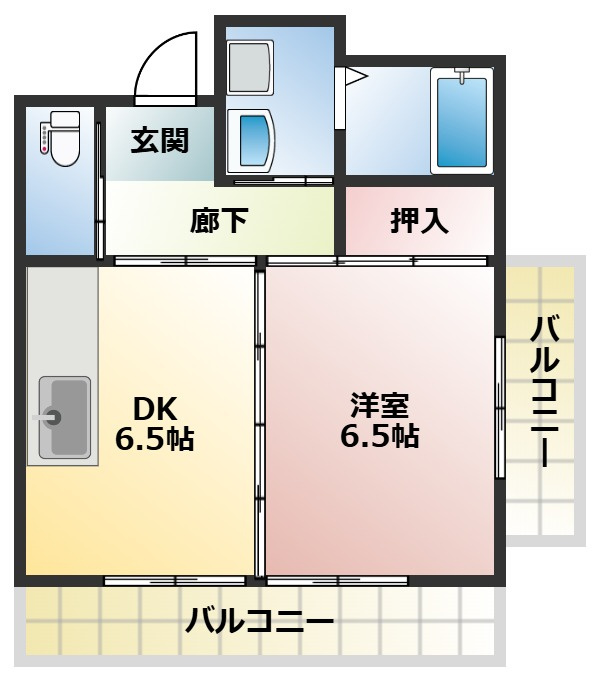 カインド中宝永の間取り