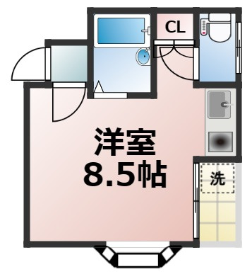 放出ロイヤルハイツの間取り