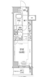 【間取り】 | ティモーネ　プレミアム押上 | 押上の賃貸物件。
「ティモーネプレミアム押上」のことなら(株)メイワ・エステートへ