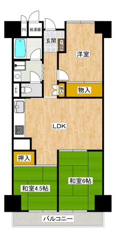 【間取り】 | 西宮グリーンマンション１号棟