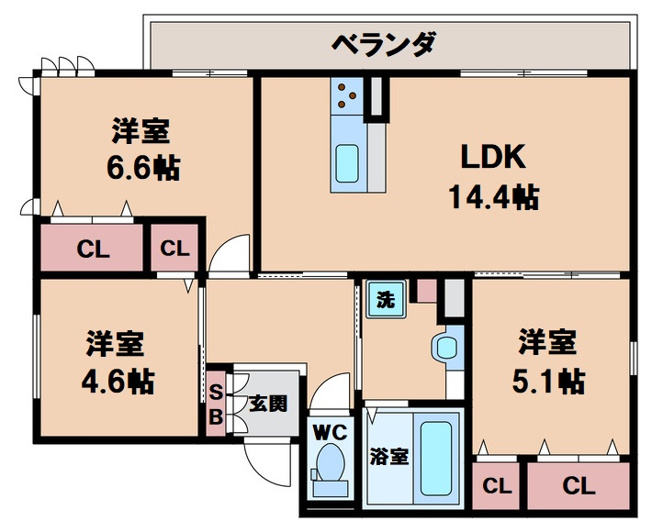 【間取り】 | Ｄ－ｒｏｏｍ南住吉　マリキータ