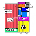 【間取り】 | ヴェルカーサ大橋の間取り