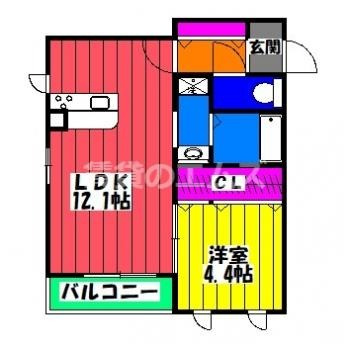 【間取り】 | ヴェルカーサ大橋 | ヴェルカーサ大橋の間取り