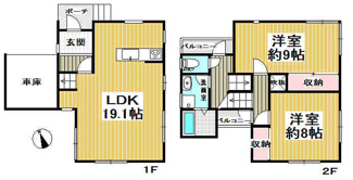【間取り】 | 宝塚市千種２丁目中古戸建 | ゆったりとした２LDKの間取りです♪いつでもご覧いただけます(^^)お気軽にネクストホープ不動産販売までお問い合わせを！！