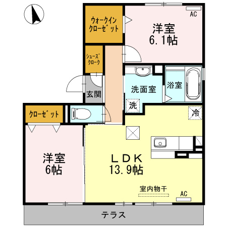 サクセスⅤ　　刈谷市近郊の賃貸ならクラスホーム刈谷の間取り