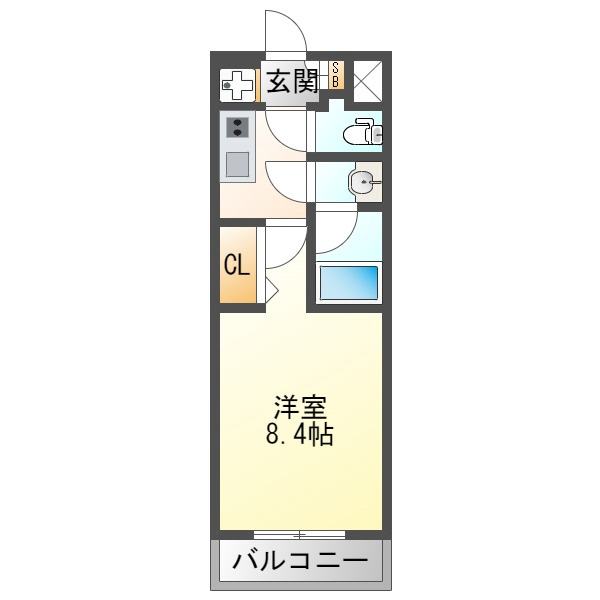 大阪市淀川区十三本町１丁目の賃貸マンションの間取り
