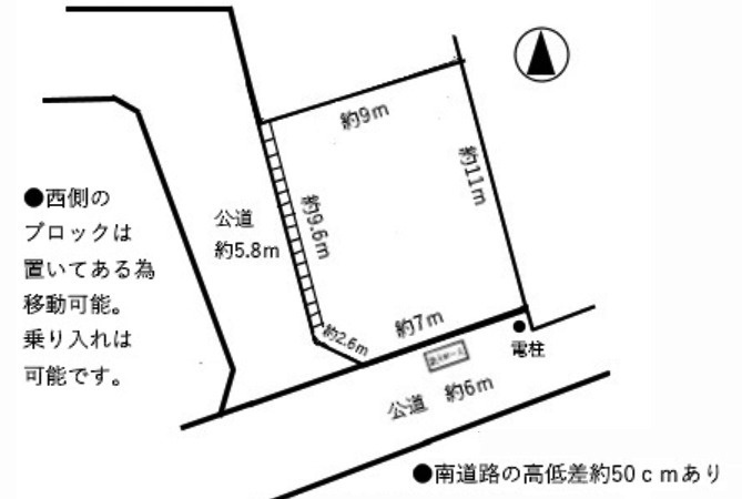 土地　瑞穂市牛牧の土地図