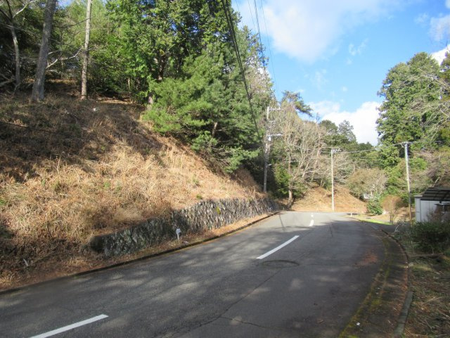 伊豆富士見ニュータウン別荘地④の前面道路含む現地写真|南西より