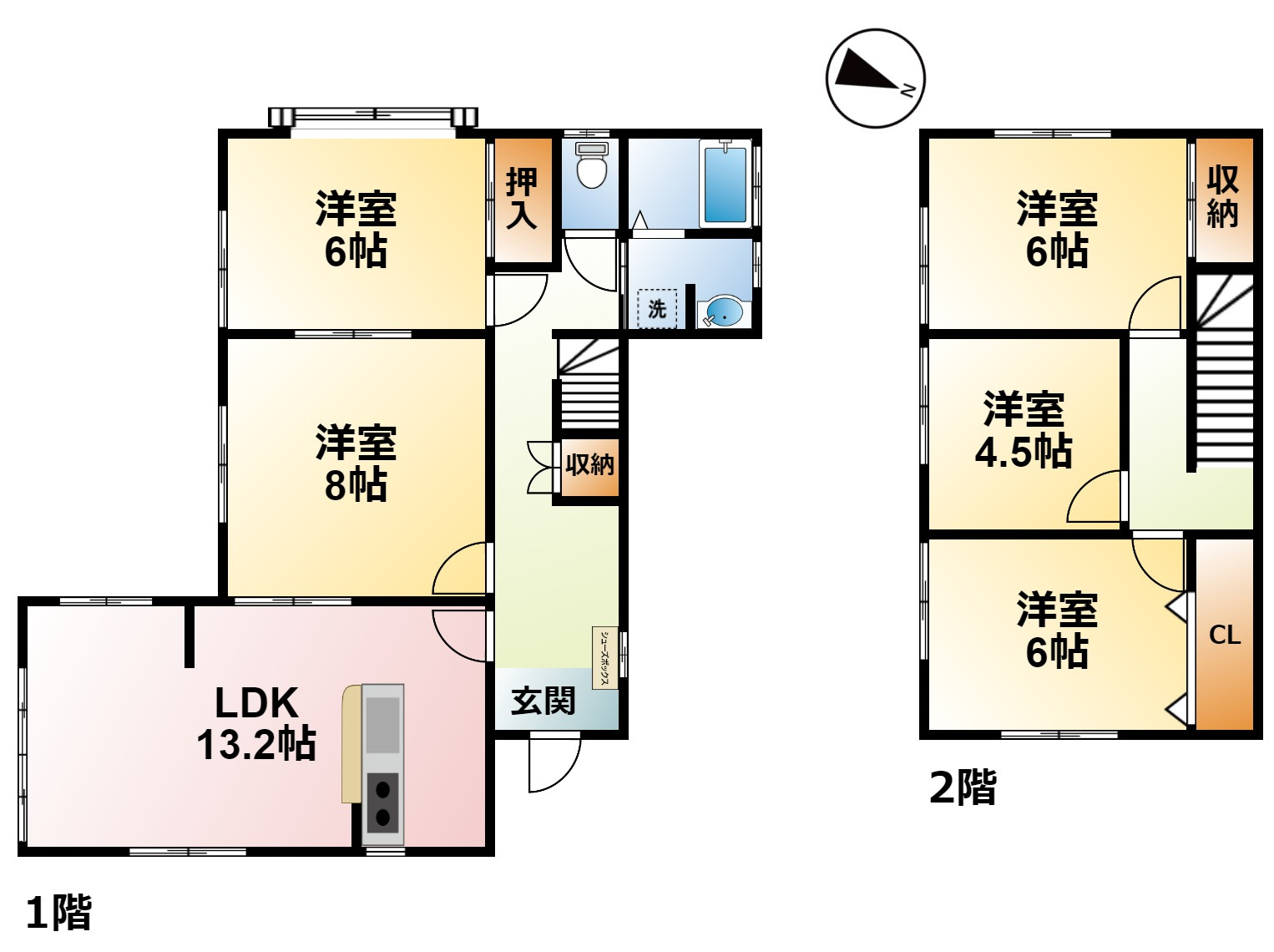 リブレス上貝塚戸建の間取り