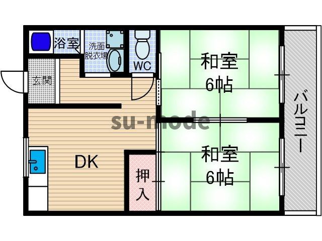 【間取り】 | 水尾グリーンハイツC棟