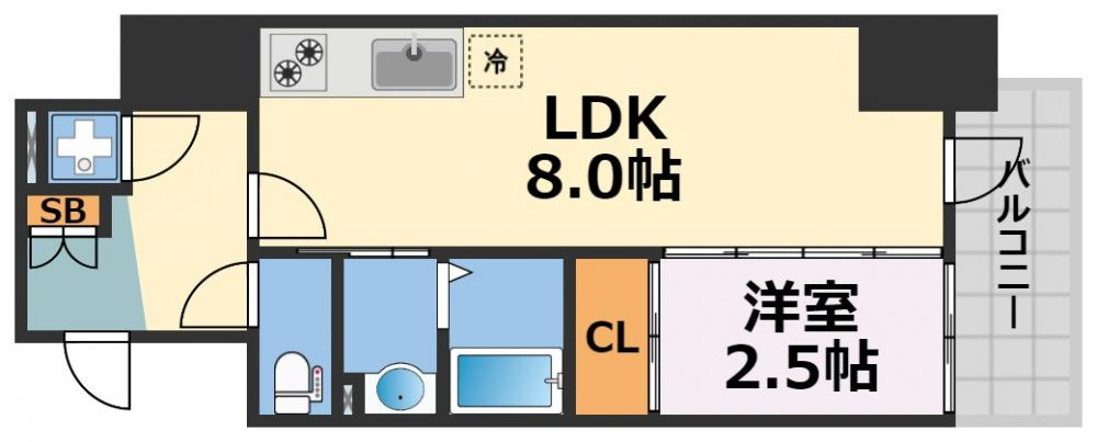 エスリードレジデンス本町パークフロントの間取り