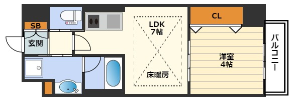 SK大阪天満宮プライマリーワンの間取り