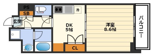 天満泉マンションの間取り