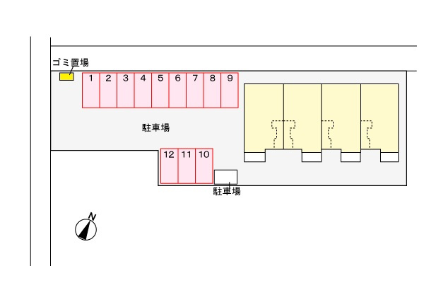 カーサ下五井の区画図