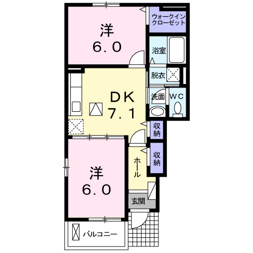 カーサ下五井の間取り