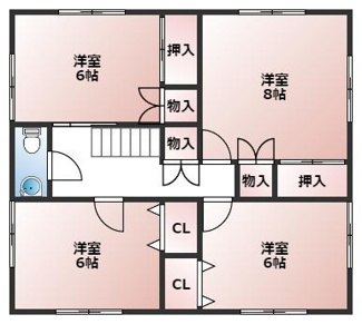 【間取り】 | 本町シェアハウス | 3F