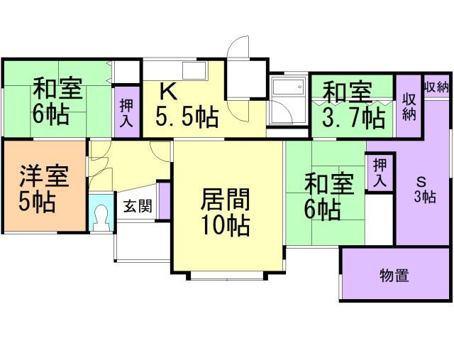 登別市登別東町4丁目43-4戸建の間取り