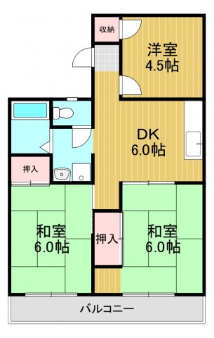 ガーデンハイツ置田Ⅰの間取り