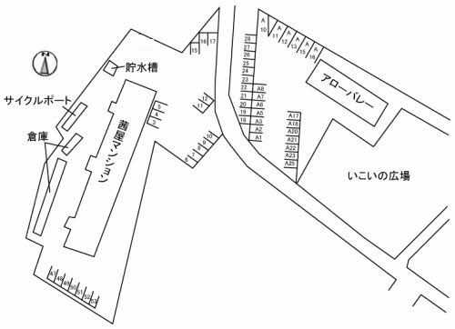 茜屋マンションの区画図