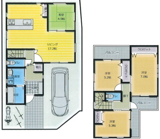 【間取り】 | 中石切町　新築戸建