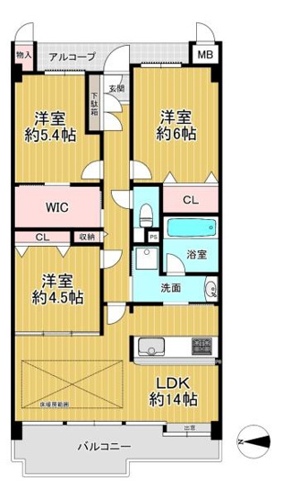 【間取り】 | リブコートフェリス須磨山手台