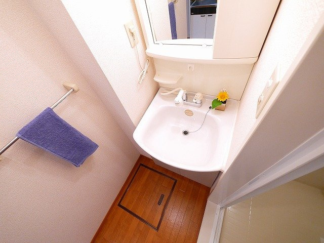 カラコレスの洗面所|明るい洗面所です