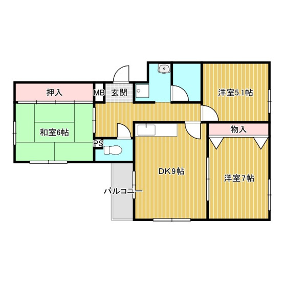 【間取り】 | ベルトピア西明石６