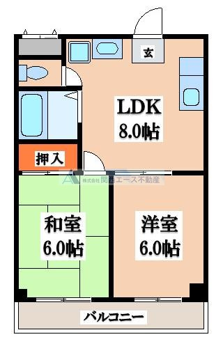 【間取り】 | スカイハイツ（長田）