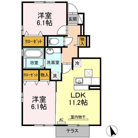 【間取り】 | オリーブⅡ