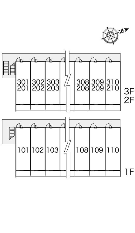 レオパレスアイステイつくばの区画図