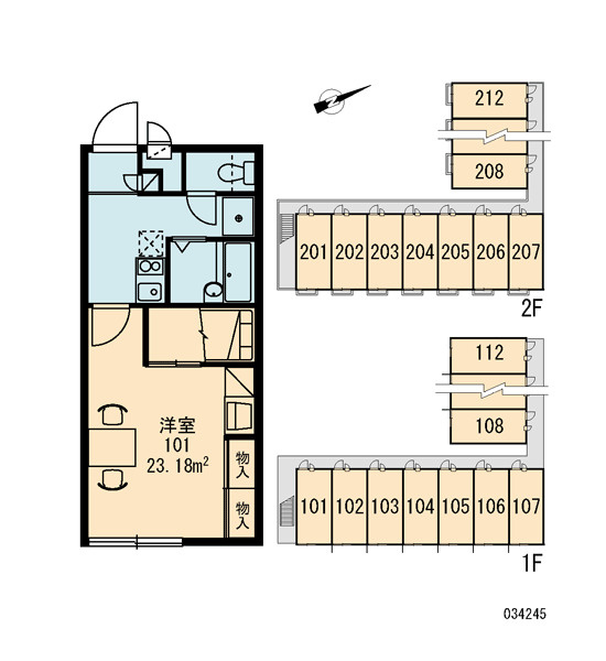 レオパレスTMBrickの区画図