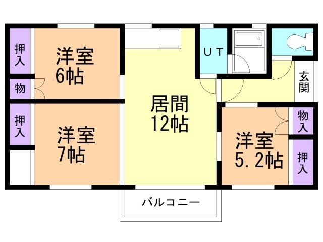 登別市新川町3丁目10-3戸建の間取り